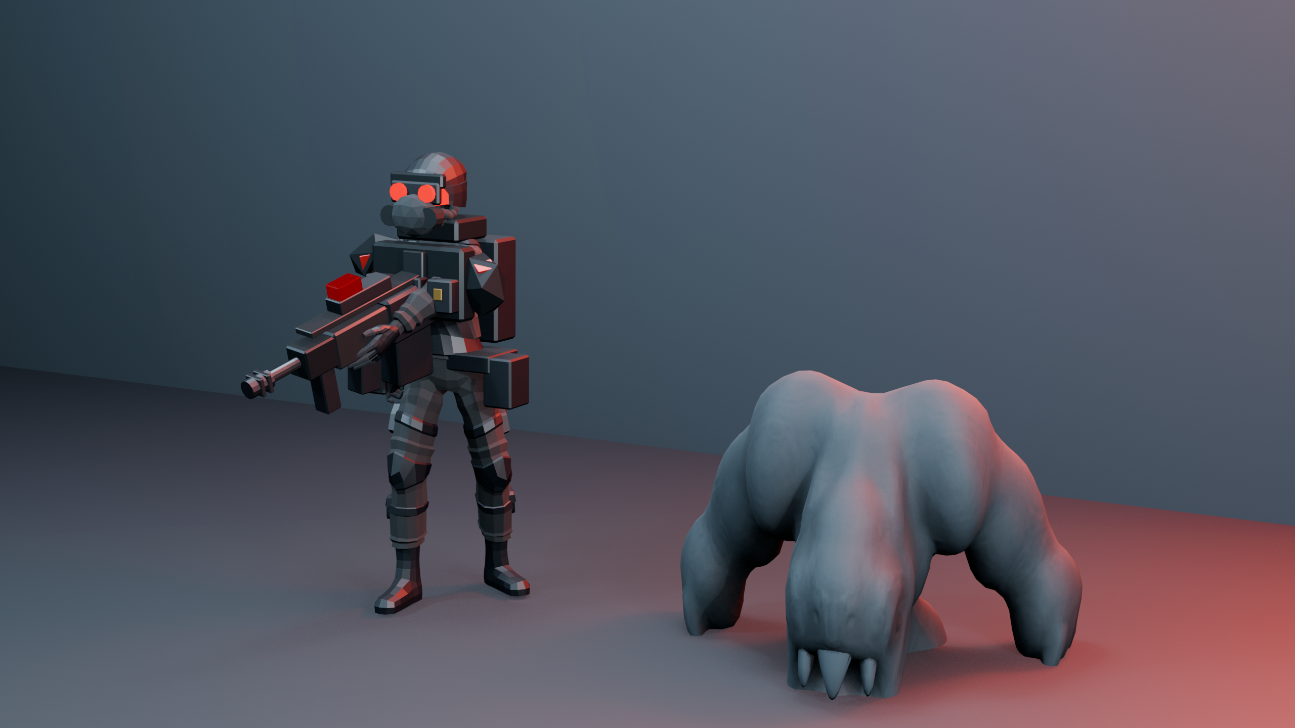 Current pre-alpha character and creature models from AEGIS Cold Iron